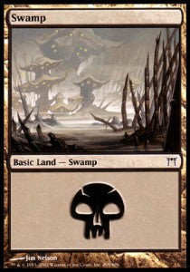 Swamp (V.1) - Champions of Kamigawa (Land) [CHK-295]