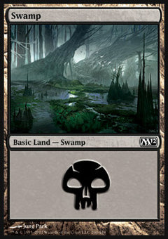 Swamp (V.3)⁣ - Magic 2012⁣ (Land)⁣ [240]