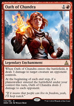 Oath of Chandra⁣ - Oath of the Gatewatch⁣ (Rare)⁣ [113]