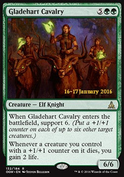 Gladehart Cavalry (V.1)⁣ - Oath of the Gatewatch: Promos⁣ (Rare)⁣ [132]