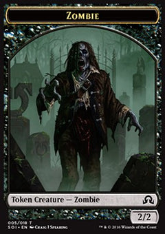 Zombie Token (Black 2/2)⁣ - Shadows over Innistrad⁣ (Token)⁣ [T5]