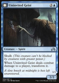 Uninvited Geist / Unimpeded Trespasser⁣ - Shadows over Innistrad⁣ (Uncommon)⁣ [94]