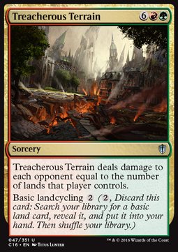 Treacherous Terrain⁣ - Commander 2016⁣ (Uncommon)⁣ [47]