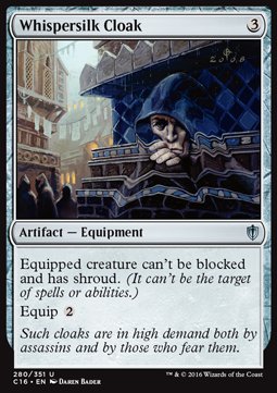 Whispersilk Cloak⁣ - Commander 2016⁣ (Uncommon)⁣ [280]
