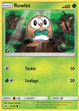 Rowlet⁣ - Sun & Moon⁣ (Common)⁣ [9]