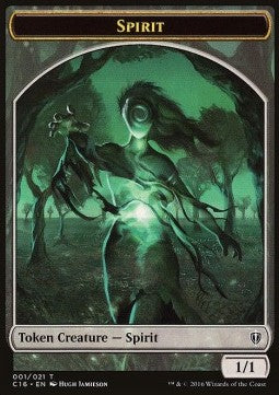 Spirit Token (C 1/1) / Spirit Token (W 1/1)⁣ - Commander 2016⁣ (Token)⁣ [T 1/6]