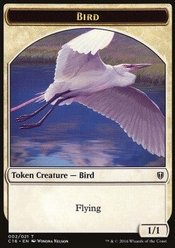 Bird Token (W 1/1) // Spirit Token (W 1/1)⁣ - Commander 2016⁣ (Token)⁣ [T 2/6]