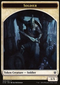 Elemental Token (W 4/4) // Soldier Token (W 1/1)⁣ - Commander 2016⁣ (Token)⁣ [T 3/5]