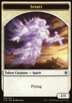 Spirit Token (W 1/1) / Saproling Token (G 1/1)⁣ - Commander 2016⁣ (Token)⁣ [T 6/16]