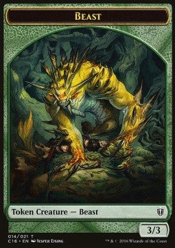 Beast Token (G 3/3) / Ogre Token (R 3/3)⁣ - Commander 2016⁣ (Token)⁣ [T 13/14]