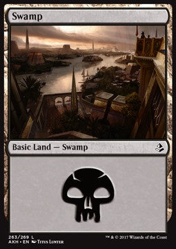 Swamp (V.4)⁣ - Amonkhet⁣ (Land)⁣ [263]