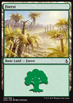 Forest (V.4)⁣ - Amonkhet⁣ (Land)⁣ [269]