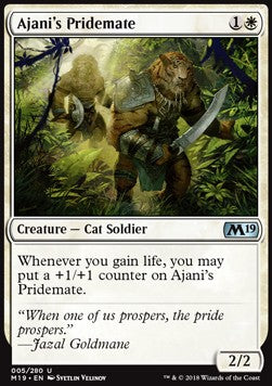 Ajani's Pridemate⁣ - Core 2019⁣ (Uncommon)⁣ [5]