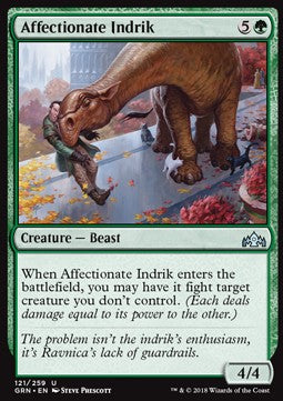 Affectionate Indrik⁣ - Guilds of Ravnica⁣ (Uncommon)⁣ [121]