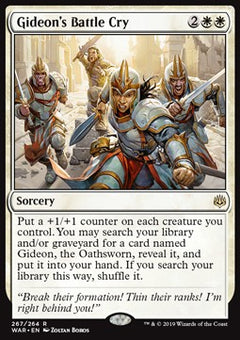 Gideon's Battle Cry⁣ - War of the Spark: Extras⁣ (Rare)⁣ [267]