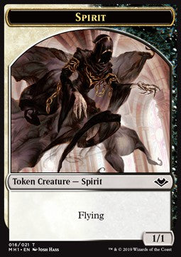 Spirit Token (White and Black 1/1)⁣ - Modern Horizons⁣ (Token)⁣ [T16]