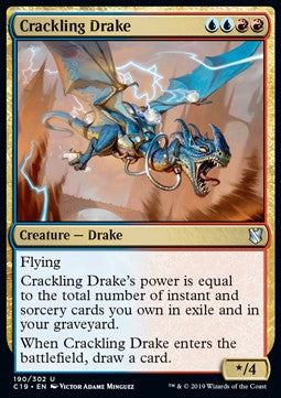 Crackling Drake⁣ - Commander 2019⁣ (Uncommon)⁣ [190]