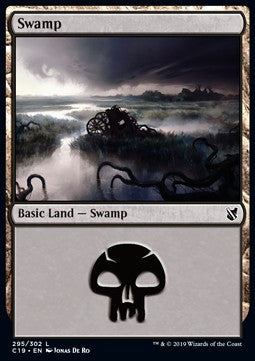 Swamp (V.2)⁣ - Commander 2019⁣ (Land)⁣ [295]