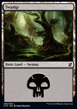 Swamp (V.3)⁣ - Commander 2019⁣ (Land)⁣ [296]