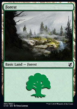 Forest (V.2)⁣ - Commander 2019⁣ (Land)⁣ [301]