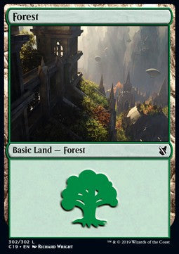 Forest (V.3)⁣ - Commander 2019⁣ (Land)⁣ [302]
