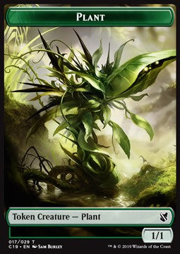 Plant Token (G 1/1) // Morph Token (C 2/2)⁣ - Commander 2019⁣ (Token)⁣ [T 17/27]