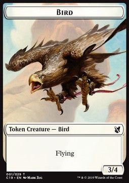 Bird Token (W 3/4) // Sculpture Token (A */*)⁣ - Commander 2019⁣ (Token)⁣ [T 1/24]