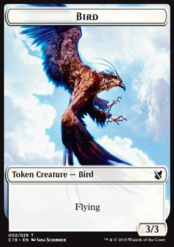 Bird Token (W 3/3) // Sculpture Token (A */*)⁣ - Commander 2019⁣ (Token)⁣ [T 2/24]