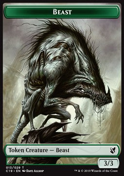 Beast Token (G 3/3) // Wurm Token (G 6/6)⁣ - Commander 2019⁣ (Token)⁣ [T 13/21]