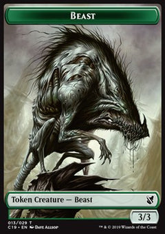 Beast Token (G 3/3) // Wurm Token (G 6/6)⁣ - Commander 2019⁣ (Token)⁣ [T 13/21]