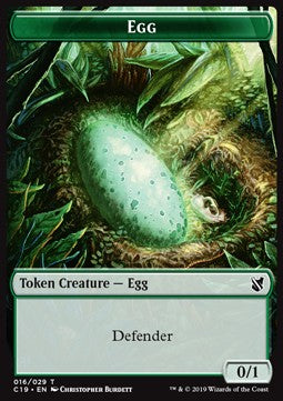Egg Token (G 0/1) // Rhino Token (G 4/4)⁣ - Commander 2019⁣ (Token)⁣ [T 16/18]