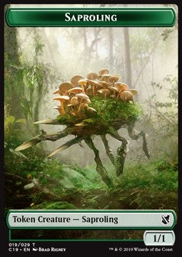 Saproling Token (G 1/1) // Manifest Token⁣ - Commander 2019⁣ (Token)⁣ [T 19/28]