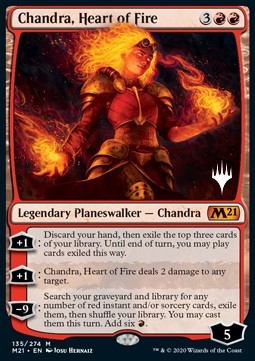 Chandra, Heart of Fire (V.1)⁣ - Core 2021: Promos⁣ (Mythic)⁣ [135]