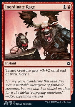 Inordinate Rage⁣ - Zendikar Rising⁣ (Common)⁣ [144]