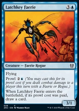 Latchkey Faerie⁣ - Commander: Zendikar Rising⁣ (Common)⁣ [28]