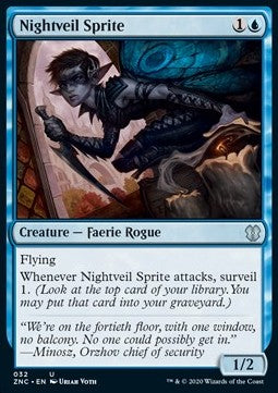 Nightveil Sprite⁣ - Commander: Zendikar Rising⁣ (Uncommon)⁣ [32]