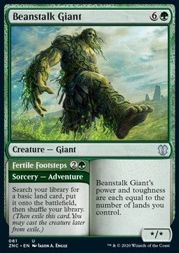 Beanstalk Giant // Fertile Footsteps⁣ - Commander: Zendikar Rising⁣ (Uncommon)⁣ [61]