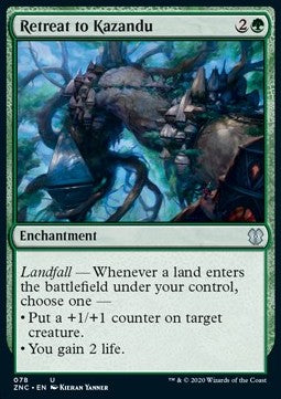 Retreat to Kazandu⁣ - Commander: Zendikar Rising⁣ (Uncommon)⁣ [78]