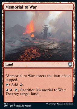Memorial to War⁣ - Commander Legends: Extras⁣ (Uncommon)⁣ [486]