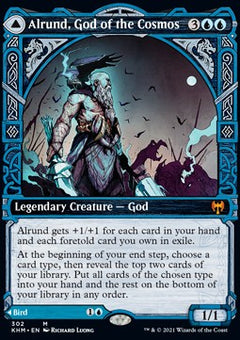 Alrund, God of the Cosmos // Hakka, Whispering Raven⁣ - Kaldheim: Extras⁣ (Mythic)⁣ [302]