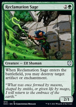 Reclamation Sage⁣ - Commander: Kaldheim⁣ (Uncommon)⁣ [72]