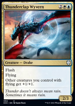 Thunderclap Wyvern⁣ - Commander: Kaldheim⁣ (Uncommon)⁣ [94]