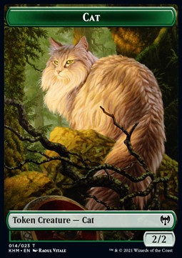 Cat Token (Green 2/2)⁣ - Kaldheim: Extras⁣ (Token)⁣ [T14]