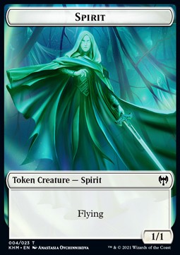 Spirit Token (W 1/1) // Dwarf Berserker Token (R 2/1)⁣ - Kaldheim: Extras⁣ (Token)⁣ [T 4/12]