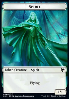 Spirit Token (W 1/1) // Dwarf Berserker Token (R 2/1)⁣ - Kaldheim: Extras⁣ (Token)⁣ [T 4/12]