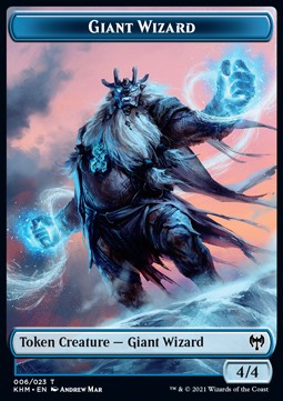 Giant Wizard Token (U 4/4) // Elf Warrior Token (G 1/1)⁣ - Kaldheim: Extras⁣ (Token)⁣ [T 6/15]