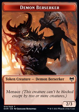 Demon Berserker Token (R 2/3) // Treasure Token⁣ - Kaldheim: Extras⁣ (Token)⁣ [T 10/19]