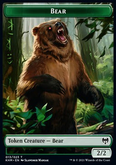 Bear Token (G 2/2) // Elf Warrior Token (G 1/1)⁣ - Kaldheim: Extras⁣ (Token)⁣ [T 13/15]