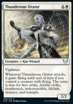 Thunderous Orator⁣ - Strixhaven: School of Mages⁣ (Uncommon)⁣ [35]
