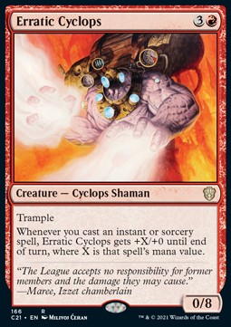 Erratic Cyclops⁣ - Commander: Strixhaven⁣ (Rare)⁣ [166]